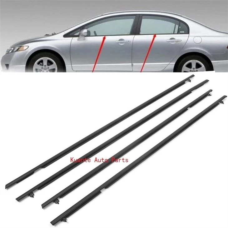 4pcs WeatherStrip lango sandariklis tinka „Honda Civic“ 2006 2007 2008 2009 2010 2011 888816215 ab -888816215